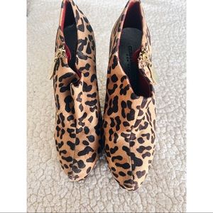 Christian Siriano Leopard Print Ankle Bootie
